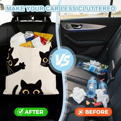 Three Black Cats Car Trash Bag - Image 5
