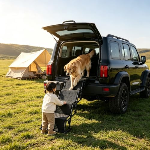 Foldable 4-Step Pet Stairs, Non-Slip Portable Dog Ladder Ramp - Image 7