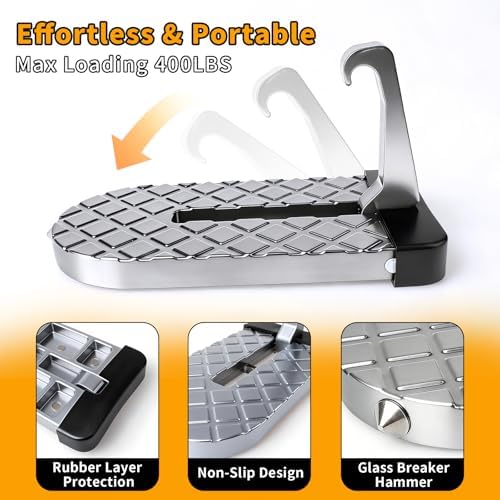 Car Door Step for Car Roof Access, Foldable Non-Slip Ascent Latch Pedal Rack - Image 4