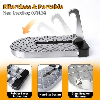 Car Door Step for Car Roof Access, Foldable Non-Slip Ascent Latch Pedal Rack - Image 4