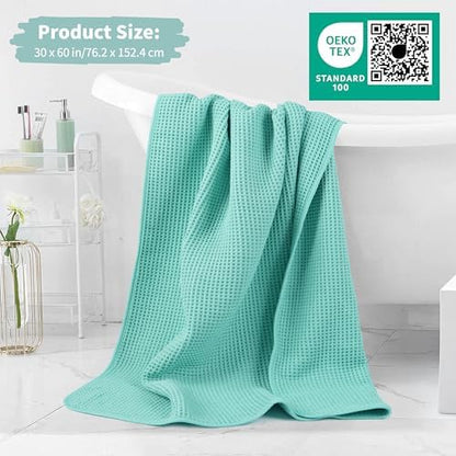 MICROFI New Microfiber Waffle Bath Towels, 2 Pieces, Fast Drying, Lint Free 430 - Image 5