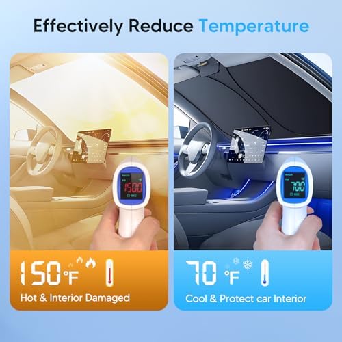 KUST Windshield Sun Shade for 2024 2025 2026 Chevrolet Chevy Blazer EV & 2024 - Image 2