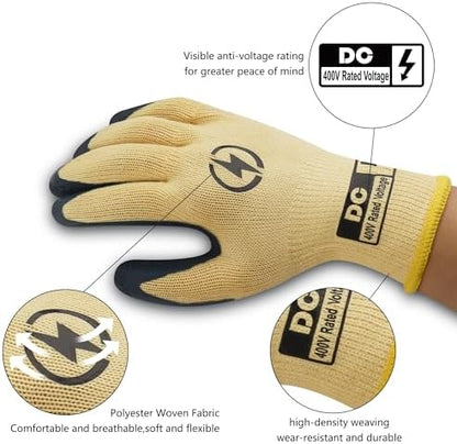 DongChu 5 Pairs Insulated Electrician Gloves 400V Voltage Resistant Gloves - Image 2