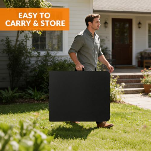 Lakhow 6FT Folding Table, Fold in Half Heavy Duty Plastic Utility Table - Image 6