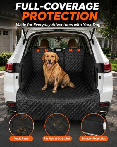 SUV Cargo Liner for Dogs, 60/40 Split Seat Access, Waterproof Dog Trunk Cover - Image 2