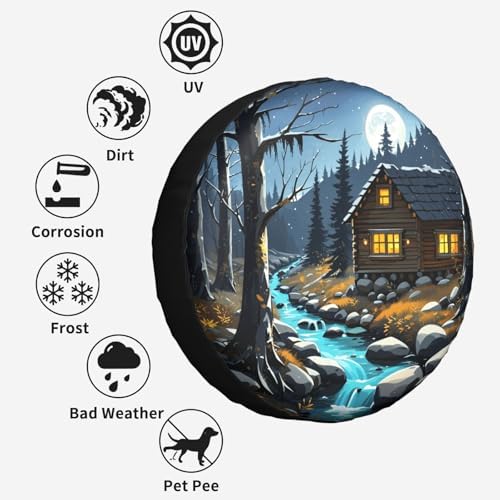 Mountains and Forests Spare Tire Cover Weatherproof Wheel Tire Cover Wheel - Image 4