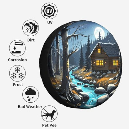 Mountains and Forests Spare Tire Cover Weatherproof Wheel Tire Cover Wheel - Image 4