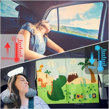 Car Window Shades with Cute Patterns, Auto Sunshades Sunglare/UV Blocker - Image 5