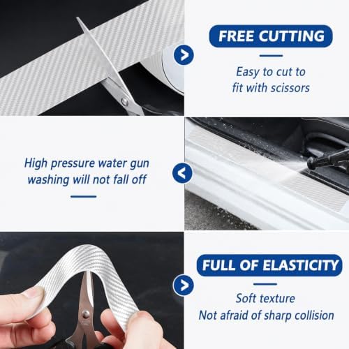 3D Carbon Fiber Clear Car Door Edge Protector, Anti-Collision Door Sill Guard - Image 5