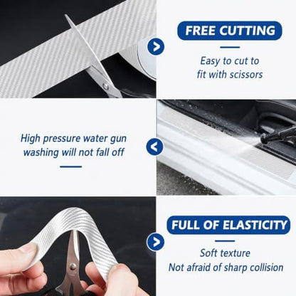 3D Carbon Fiber Clear Car Door Edge Protector, Anti-Collision Door Sill Guard - Image 5