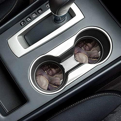 Britimes Car Coasters for Drinks, 2 Pack Ceramic Stone 2.56" Purple Gold - Image 5