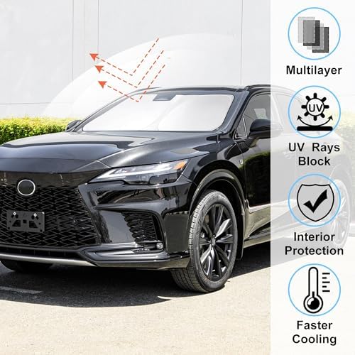 Windshield Sun Shade for 2023-2025 2026 Lexus RX Accessories - Image 2