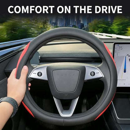 Uxcer Nappa Leather Steering Wheel Cover Compatible - Image 3