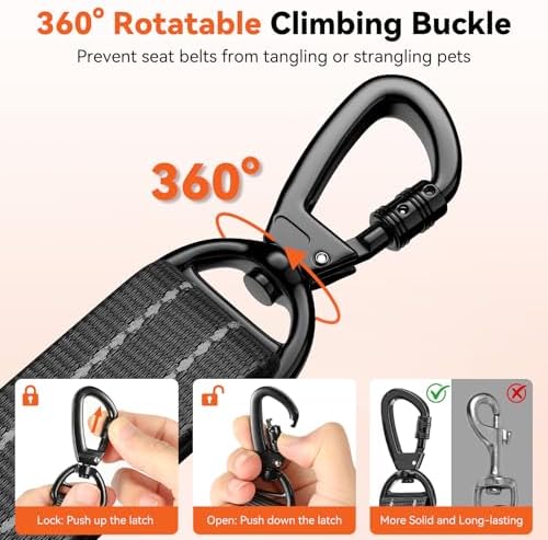 2Pcs Dog Seat Belt, Dog Car Seat Belt Bungee - Image 3