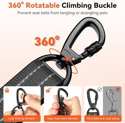 2Pcs Dog Seat Belt, Dog Car Seat Belt Bungee - Image 3