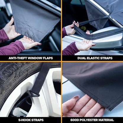 EcoNour Windshield Cover for Ice and Snow, 600D Oxford Windshield Snow Cover - Image 4