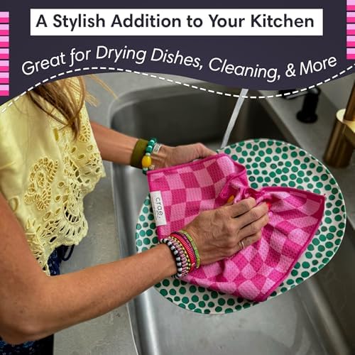 Double-Sided Microfiber Washcloths, Waffle Weave Kitchen Washcloths - Image 3