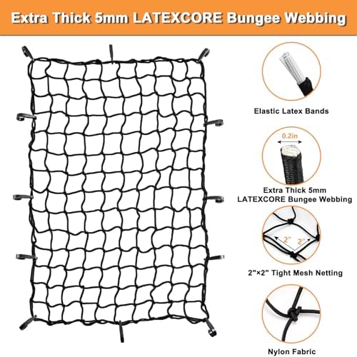2'x3' Bungee Cargo Net Stretches to 4'x6' - Image 4