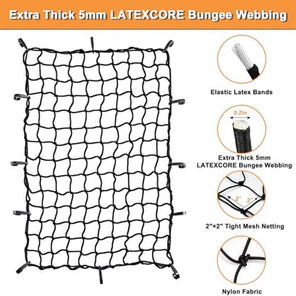2'x3' Bungee Cargo Net Stretches to 4'x6' - Image 4