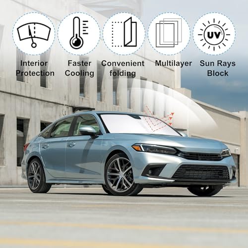 Windshield Sun Shade for 2022-2026 Honda Civic Accessories - Image 2