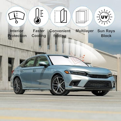 Windshield Sun Shade for 2022-2026 Honda Civic Accessories - Image 2