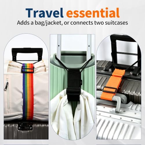 2Pcs Luggage Straps for Suitcases, Adjustable Luggage Connector Straps - Image 3