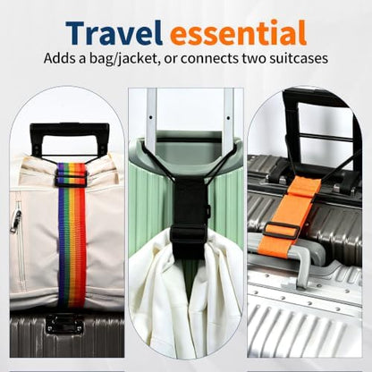 2Pcs Luggage Straps for Suitcases, Adjustable Luggage Connector Straps - Image 3