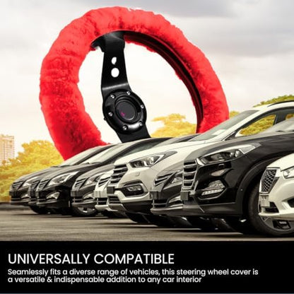 Andalus Brands Luxury Fluffy Car Steering Wheel Covers – Genuine Merino - Image 4