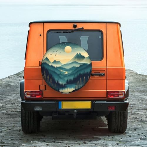 Spare Tire Cover Mountains Nature Scenery Wheel Covers Weatherproof Universal - Image 6