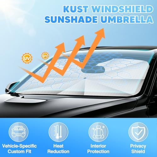 KUST 56" * 31" Windshield Sun Shade Umbrella - Image 2