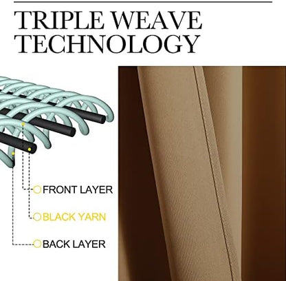 NICETOWN Sleek Blackout Curtains 96 inches Length - Image 4