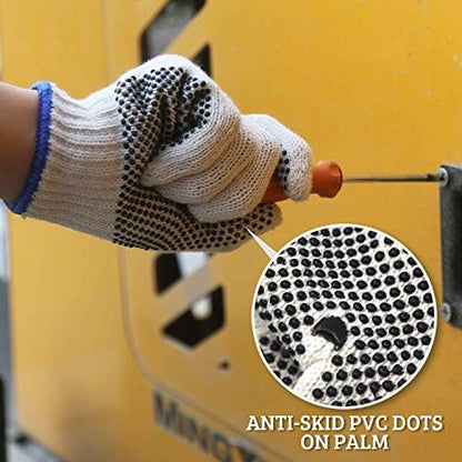 Evridwear Cotton Polyester String Knit Shell Safety Protection Work Gloves - Image 4