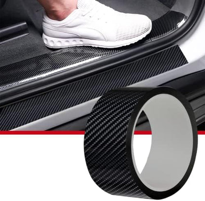 CloudBuyer Universal Car Door Edge Protector, Carbon Fiber 5D Gloss Black Vinyl by CloudBuyer