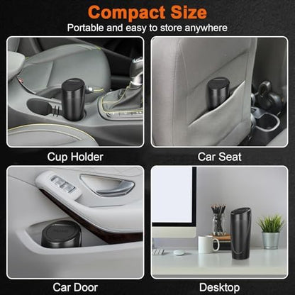 Car Trash Can, 2 Packs Mini Cup Holder Car Garbage Can - Image 2