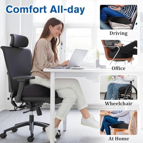 CushyOasis Seat Cushion, Gel Memory Foam Office Chair Cushions - Image 6