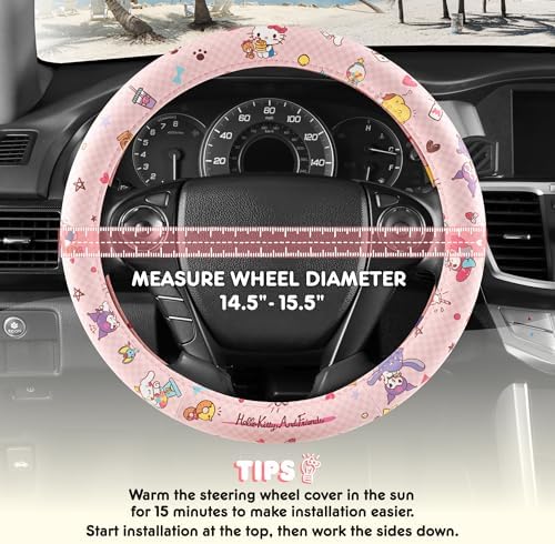 Hello Kitty and Friends Steering Wheel Cover, Universal Fit Cute Accessories - Image 2