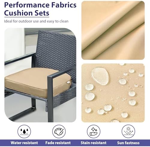 IPYNBAP Outdoor Chair Cushions Set of 4 -Waterproof Outdoor Seat Cushions - Image 3