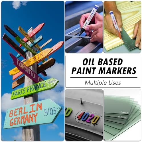 Yellow Paint Markers, 2 Pack Oil-Based Waterproof Quick Dry Permanent Paint Pen - Image 3