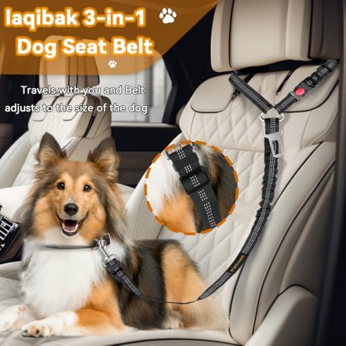 Dog Seat Belt, Durability Retractable Dog Car Harness Adjustable Dog Seat Belt - Image 2