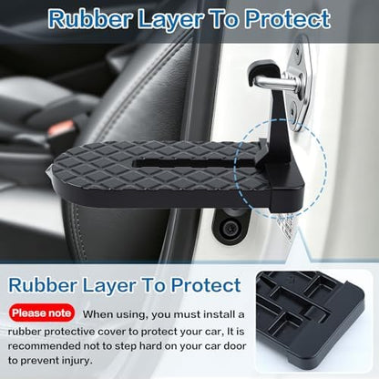 Folding Car Door Step, 400 lbs Capacity Aluminum Alloy Running Board Side Step - Image 4