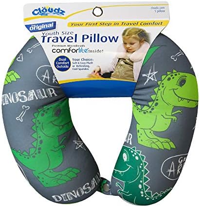 Cloudz Kids Patterned Microbead Airplane Travel Neck Pillow. Super Soft Cozy by Cl%C3%B6udz