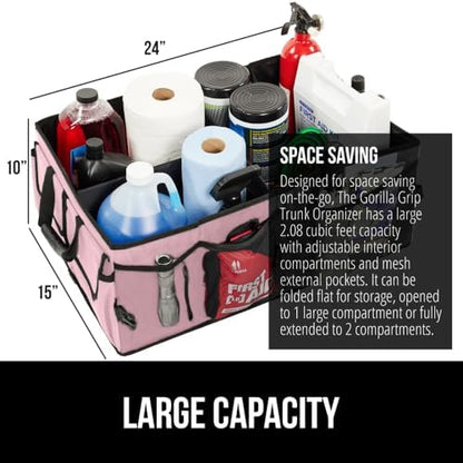 GORILLA GRIP Trunk Organizer for SUV and Cars, Large Capacity - Image 3