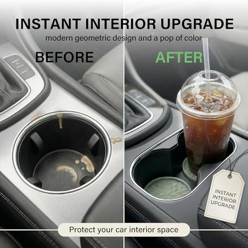Silicone Car Coasters Set of 4, 2.75" Cup Holder Mats - Image 3