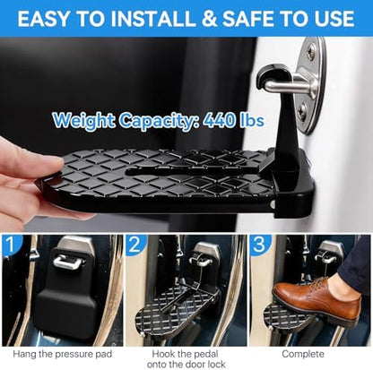2 Pcs Car Door Step, Aluminum Alloy Car Door Latch Steps, Heavy Duty Doors - Image 6