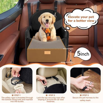 Dog Car Seat for Medium/Small Dogs, Dog Booster Car Seat, Pet Booster Seats Up - Image 3