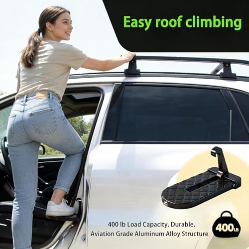2-Pack Universal Car Door Step for Roof Rack Access, 400 lb - Image 2