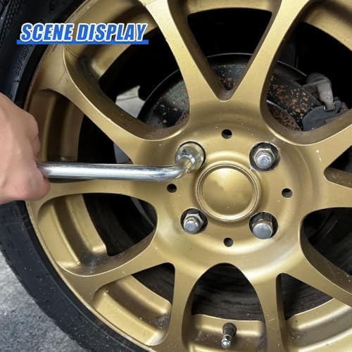 YoRise Car Spare Tire Lug Wrench, 17mm Heavy Duty Steel Auto Socket Repair Tool - Image 4