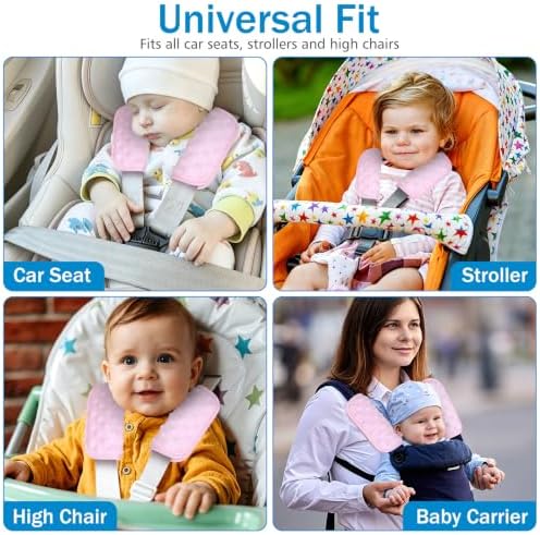 Accmor Baby Car Seat Strap Covers Shoulder Pads, Super Soft Seat Belt Covers - Image 6