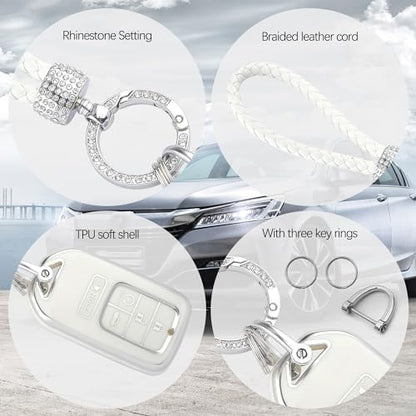 Car Key Fob Cover with Key Chain, 5 Buttons Key Fob Protector Compatible with - Image 5