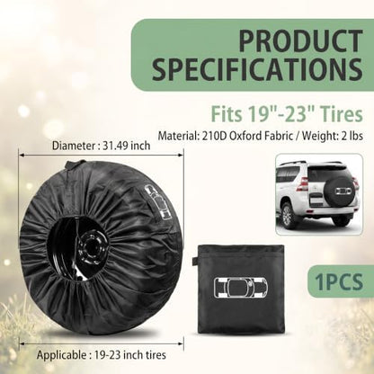 1 PC Car Tire Protector, Oxford Cloth Spare Tire Storage Bag - Image 2